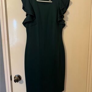 Elegant Green Ruffle Dress